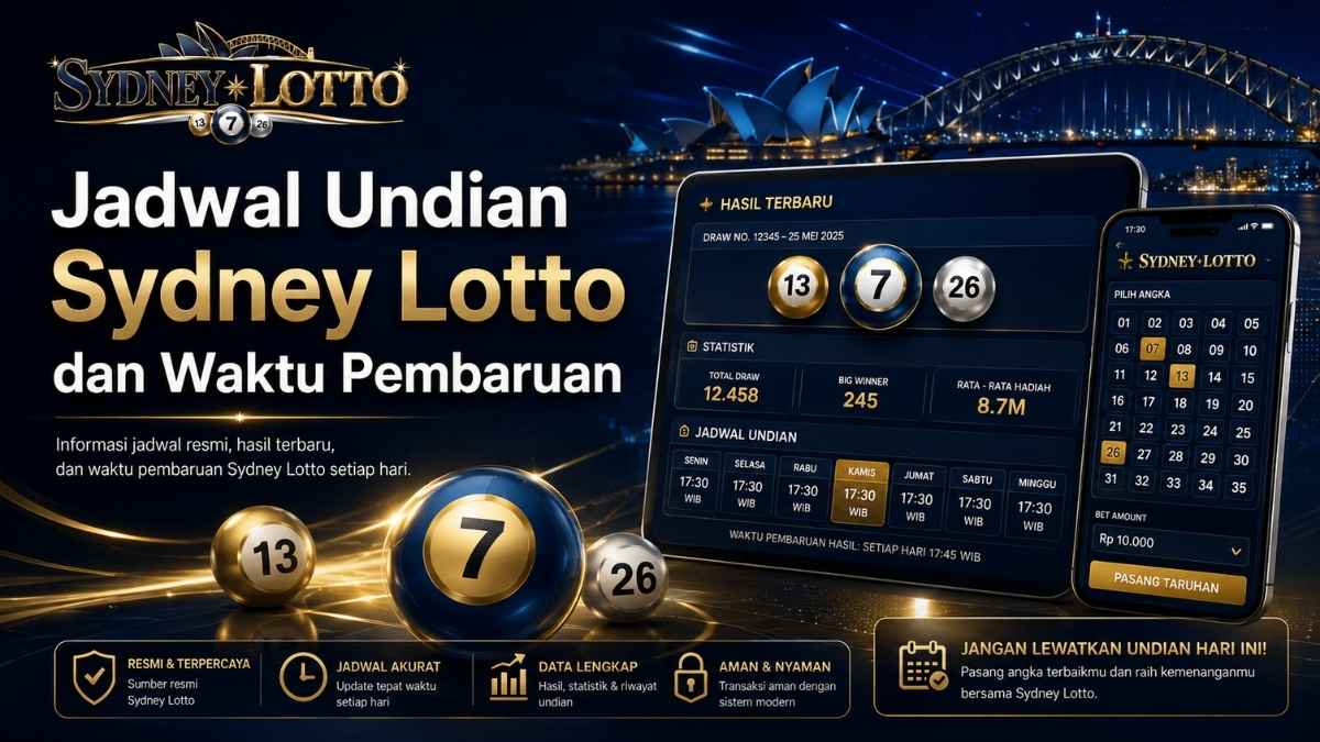 Jadwal Undian Sydney Lotto dan Waktu Pembaruan